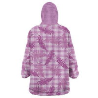 Pink Palaka Hawaii Palapalai Wearable Blanket Hoodie Hawaiian Fern LT14 - Polynesian Pride