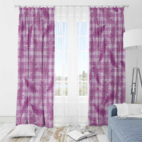 Pink Palaka Hawaii Palapalai Window Curtain Hawaiian Fern - Polynesian Pride