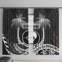 FSM Yap Day Window Curtain 2025 Wa'ab Micronesia Black Color