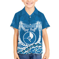 FSM Yap Day Family Matching Puletasi and Hawaiian Shirt 2025 Wa'ab Micronesia Flag Color