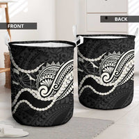 Aloha Hawaii Kalo Pikake Lei Laundry Basket Chest Tattoo Black Hawaiian Pattern LT14 - Polynesian Pride
