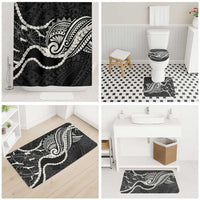 Aloha Hawaii Kalo Pikake Lei Bathroom Set Chest Tattoo Black Hawaiian Pattern LT14 - Polynesian Pride