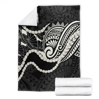 Aloha Hawaii Kalo Pikake Lei Blanket Chest Tattoo Black Hawaiian Pattern