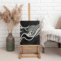 Aloha Hawaii Kalo Pikake Lei Canvas Wall Art Chest Tattoo Black Hawaiian Pattern LT14 - Polynesian Pride