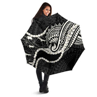 Aloha Hawaii Kalo Pikake Lei Umbrella Chest Tattoo Black Hawaiian Pattern LT14 - Polynesian Pride