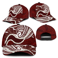Aloha Hawaii Kalo Pikake Lei Classic Cap Chest Tattoo Oxblood Hawaiian Pattern LT14 - Polynesian Pride