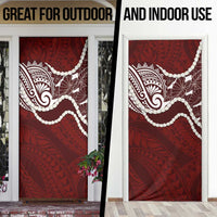 Aloha Hawaii Kalo Pikake Lei Door Cover Chest Tattoo Oxblood Hawaiian Pattern LT14 - Polynesian Pride