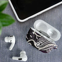 Aloha Hawaii Kalo Pikake Lei AirPods Case Chest Tattoo Purple Hawaiian Pattern