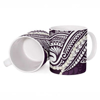 Aloha Hawaii Kalo Pikake Lei Ceramic Mug Chest Tattoo Purple Hawaiian Pattern LT14 - Polynesian Pride