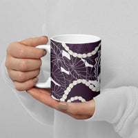 Aloha Hawaii Kalo Pikake Lei Ceramic Mug Chest Tattoo Purple Hawaiian Pattern LT14 - Polynesian Pride