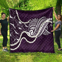 Aloha Hawaii Kalo Pikake Lei Quilt Chest Tattoo Purple Hawaiian Pattern