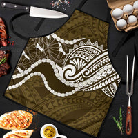 Aloha Hawaii Kalo Pikake Lei Apron Chest Tattoo Gold Hawaiian Pattern