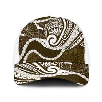 Aloha Hawaii Kalo Pikake Lei Baseball Net Cap Chest Tattoo Gold Hawaiian Pattern