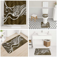 Aloha Hawaii Kalo Pikake Lei Bathroom Set Chest Tattoo Gold Hawaiian Pattern LT14 - Polynesian Pride