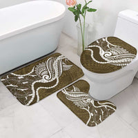 Aloha Hawaii Kalo Pikake Lei Bathroom Set Chest Tattoo Gold Hawaiian Pattern LT14 - Polynesian Pride