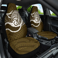 Aloha Hawaii Kalo Pikake Lei Car Seat Cover Chest Tattoo Gold Hawaiian Pattern