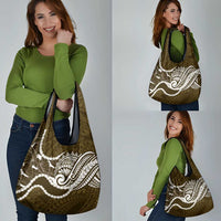 Aloha Hawaii Kalo Pikake Lei Grocery Bag Chest Tattoo Gold Hawaiian Pattern