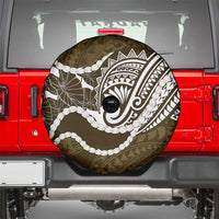 Aloha Hawaii Kalo Pikake Lei Spare Tire Cover Chest Tattoo Gold Hawaiian Pattern LT14 - Polynesian Pride