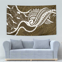 Aloha Hawaii Kalo Pikake Lei Tapestry Chest Tattoo Gold Hawaiian Pattern