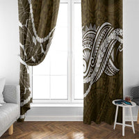 Aloha Hawaii Kalo Pikake Lei Window Curtain Chest Tattoo Gold Hawaiian Pattern