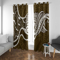 Aloha Hawaii Kalo Pikake Lei Window Curtain Chest Tattoo Gold Hawaiian Pattern