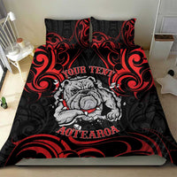 Personalised Aotearoa Bulldog Bedding Set NZ Maori Tattoo