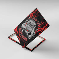 Personalised Aotearoa Bulldog Canvas Wall Art NZ Maori Tattoo