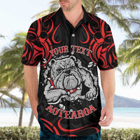 Personalised Aotearoa Bulldog Hawaiian Shirt NZ Maori Tattoo