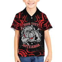 Personalised Aotearoa Bulldog Kid Hawaiian Shirt NZ Maori Tattoo