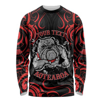 Personalised Aotearoa Bulldog Long Sleeve Shirt NZ Maori Tattoo LT14 Unisex Red - Polynesian Pride
