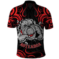 Personalised Aotearoa Bulldog Polo Shirt NZ Maori Tattoo