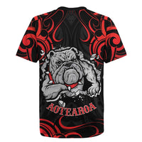 Personalised Aotearoa Bulldog Rugby Jersey NZ Maori Tattoo