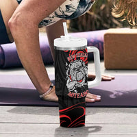 Personalised Aotearoa Bulldog Tumbler With Handle NZ Maori Tattoo
