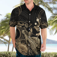 Gold Aloha Hawaii Hawaiian Shirt Snorkeling With Sea Turtle Polynesian Pattern LT14 - Polynesian Pride