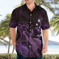 Purple Aloha Hawaii Hawaiian Shirt Snorkeling With Sea Turtle Polynesian Pattern LT14 - Polynesian Pride