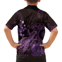 Purple Aloha Hawaii Hawaiian Shirt Snorkeling With Sea Turtle Polynesian Pattern LT14 - Polynesian Pride