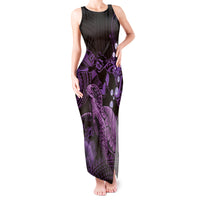 Purple Aloha Hawaii Tank Maxi Dress Snorkeling With Sea Turtle Polynesian Pattern LT14 Women Purple - Polynesian Pride