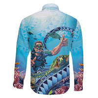 Hawaii Snorkeling Honu Turtle Family Matching Long Sleeve Bodycon Dress and Hawaiian Shirt Under The Ocean Vibes