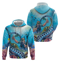 Hawaii Snorkeling Honu Turtle Hoodie Under The Ocean Vibes LT14