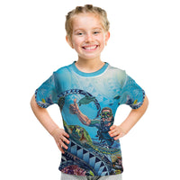 Hawaii Snorkeling Honu Turtle Kid T Shirt Under The Ocean Vibes