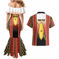 Personalised Bukidnon Philippines Couples Matching Mermaid Dress and Hawaiian Shirt The Food Basket of Region X