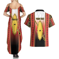 Personalised Bukidnon Philippines Couples Matching Summer Maxi Dress and Hawaiian Shirt The Food Basket of Region X