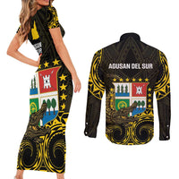 Agusan del Sur Philippines Couples Matching Short Sleeve Bodycon Dress and Long Sleeve Button Shirt Habagatang Agusan Lolong