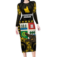 Agusan del Sur Philippines Family Matching Long Sleeve Bodycon Dress and Hawaiian Shirt Habagatang Agusan Lolong