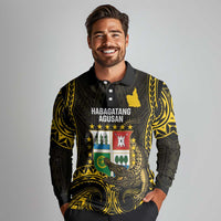 Agusan del Sur Philippines Long Sleeve Polo Shirt Habagatang Agusan Lolong