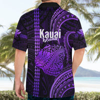 Polynesian Pride Hawaiian Islands Hawaiian Shirt Kauai Map Purple Kanaka With Kakau LT14 - Polynesian Pride