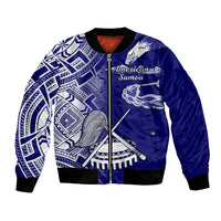 Polynesian Pride American Samoa Bomber Jacket July 4 Independence Day LT14 Unisex Blue - Polynesian Pride