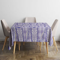 Aloha Hawaii Tiki Palaka Motifs Tablecloth Honohono Lei Purple Elegant Vibes