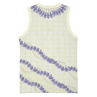 Hawaii Honohono Palaka Motifs Basketball Jersey Hawaiian Orchid Lei
