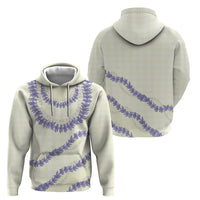 Hawaii Honohono Palaka Motifs Hoodie Hawaiian Orchid Lei LT14 - Polynesian Pride